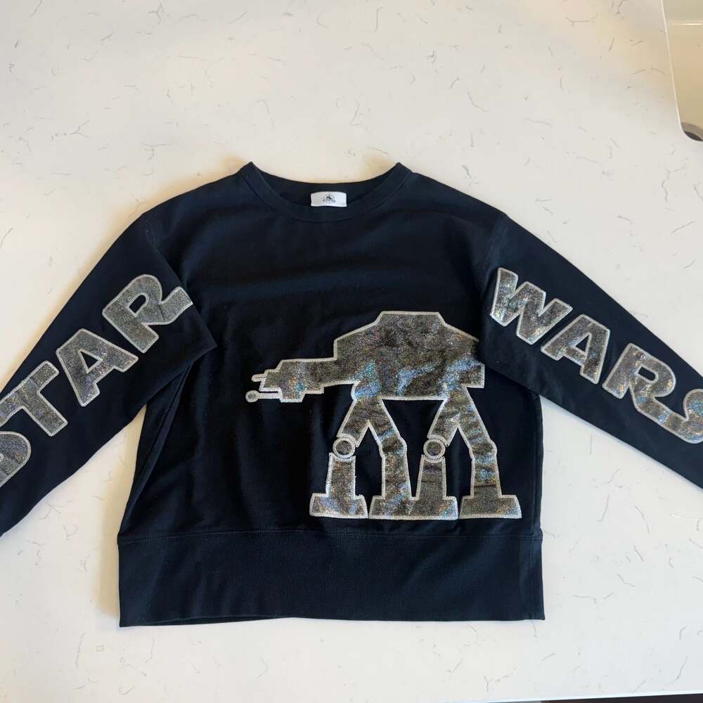 Disney Star Wars AT-AT Iridescent Holographic Applique Sweatshirt